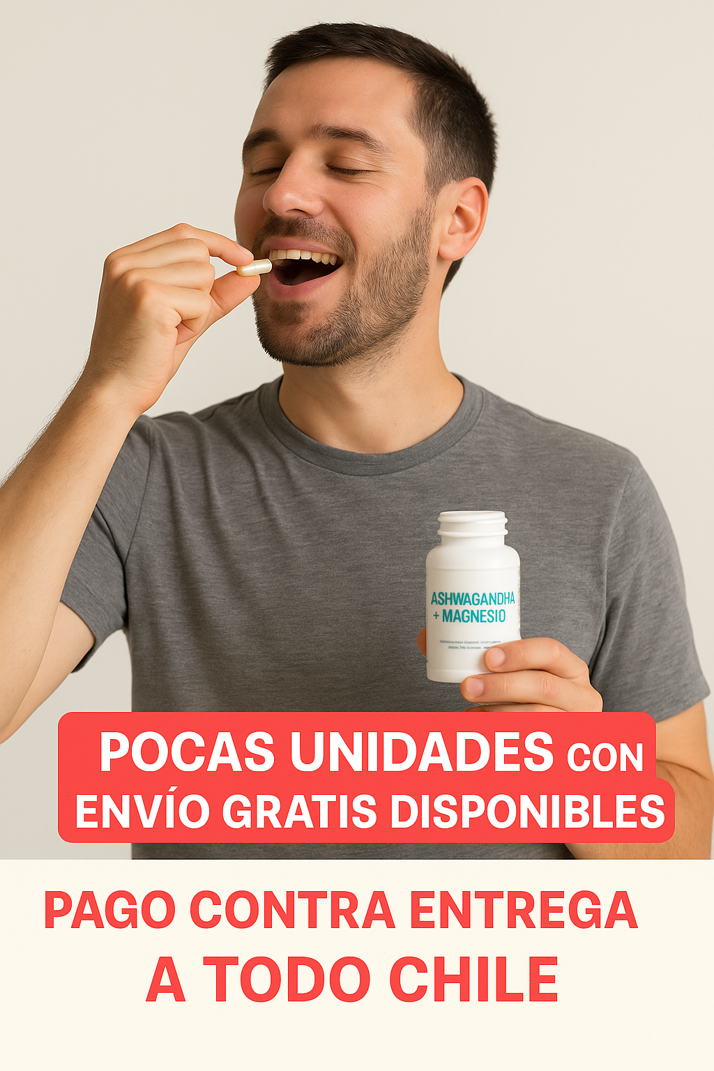 Ashwagandha + Magnesio 1000mg 60 CAPS